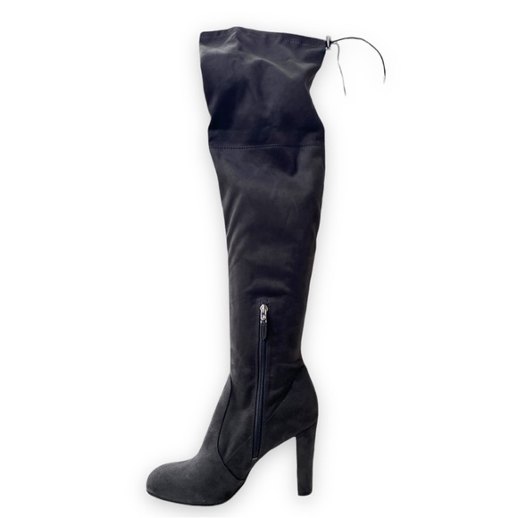 Sam Edelman Kent Dark Gray Faux Suede Over The Knee Boots New Without Box 9 - Picture 9 of 16